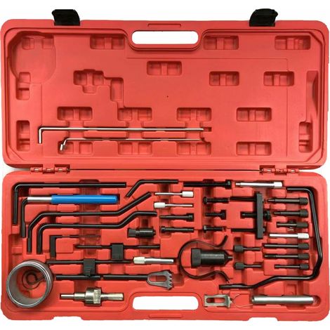 Conjunto de herramientas para calado de distribucion de PSA Citroen Peugeot Land rover Mitsubishi, Lancia motores DIESEL HDI y GASOLIN HPI 1.0 a 2.5 (1/5)