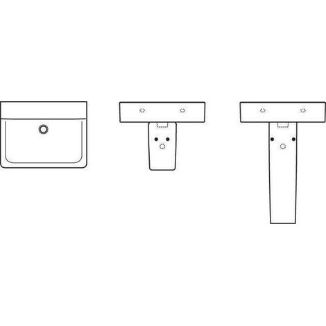 Ideal Standard Connect Waschtisch, ohne Hahnloch, ohne Überlauf, (1/5)