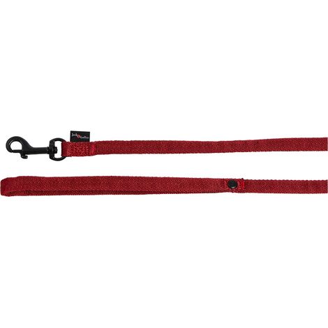 Laisse pour Chien, Modèle Comfort Tube Nylon, Couleur Rouge, Taille 25 mm x 122 cm