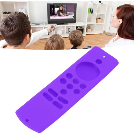 Schutzhülle für die Fire TV Stick Lite Fernbedienung – Rutschfeste Silikonhülle mit Sicherheitskordel – Lila – 20 g (1/5)