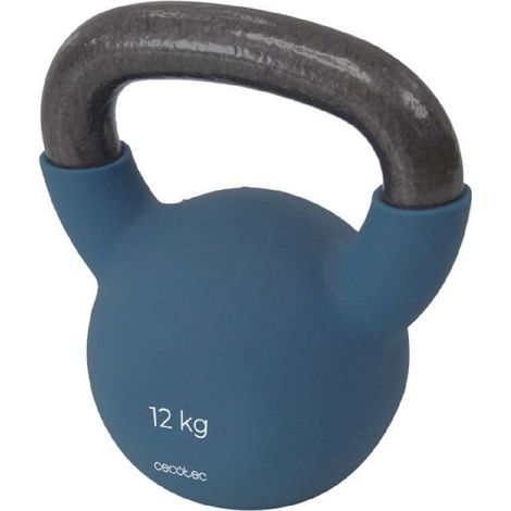 Cecotec Pesa Rusa de 12Kg Drumfit KettleBell 12000 Neo. Revestimiento de Neopreno, Hierro Fundido, Agarre Ergonómico (1/5)