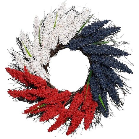 Corona patriótica, 4 de julio – Día de la Independencia, Día de los Caídos, decoración de pared (1/4)