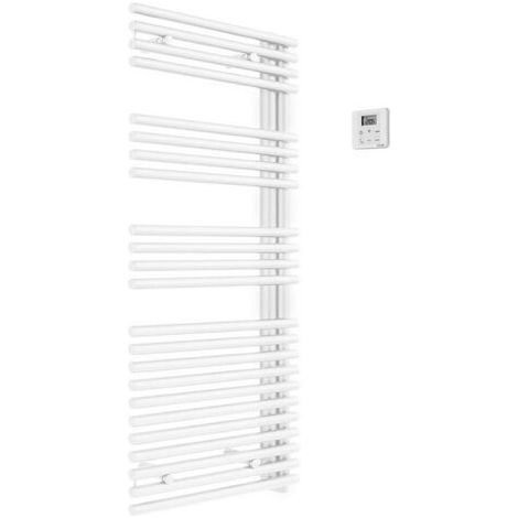 Acova – Sèche-serviette électrique 750W – Acier – Asymétrique à droite – Commande radio fréquence – Programmation hebdomadaire personnalisable