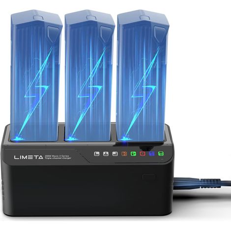 200W Chargeur Station,Trois canaux en parallèle,Drones Accessoires pour 3 Batterie/contrôleur Pro Plus,avec Fonctions décharge/Stockage/équilibrage de la Batterie/LED (1/5)