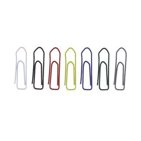 Büroklammer spitze Form 26mm Metall lackiert farbig sortiert 500 St./Pack. (1/3)