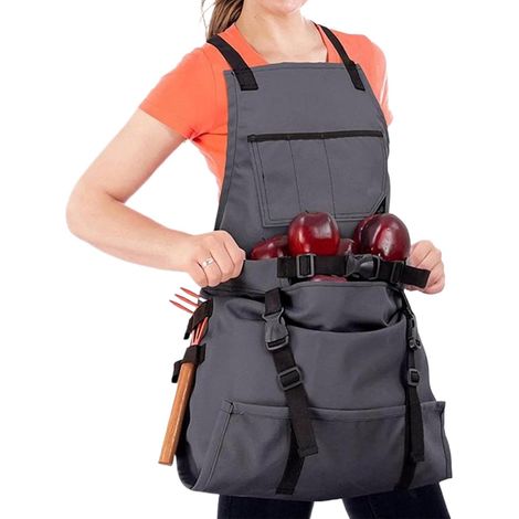 Tablier de jardinage générique - Tablier de cuisine ajustable avec poches - Tablier de jardinier - pour hommes et femmes, pour le jardin, la pelouse, la terrasse, la cuisine, la cuisine, le barbecue e (1/5)