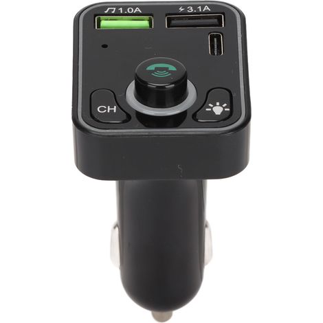 Chargeur Voiture Mini avec Écran LED, Support USB, Carte Mémoire et Bluetooth, 12V DC (1/5)