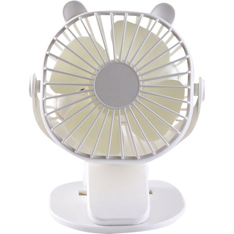 Ventilateur de bureau USB Lip On Fan, mini ventilateur de bureau, 3 vitesses, angle réglable à 360°, portable, idéal pour la maison, le bureau, le travail ou les études.