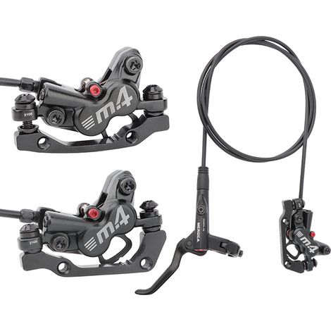 Étrier avant et arrière de frein à disque hydraulique pour vtt, avec 4 Pistons et système bidirectionnel, Kit de levier gauche et droit de 22.2mm pour vélo de montagne (1/5)