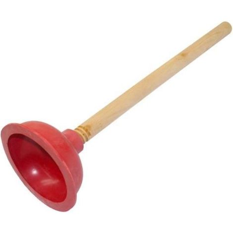 FPLUS desatascador goma m/madera 14.5 cm , Fantástico desatascador con mango de madera que le vendrá muy bien para todo tipo de tuberías del hogar en general. Destaca por la dureza