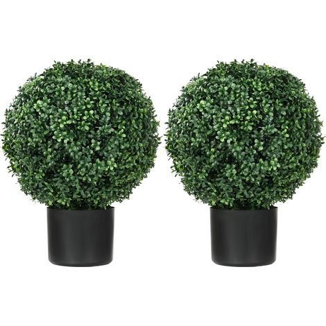 Arbustes de buis artificiels résistants UV lot de 2 52 cm