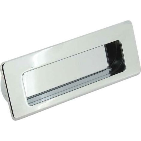 Poignée cuvette conak - Décor : Chromé - Encastrement : 110 x 35 mm - Largeur : 42 mm - Longueur : 113 mm - VERGES