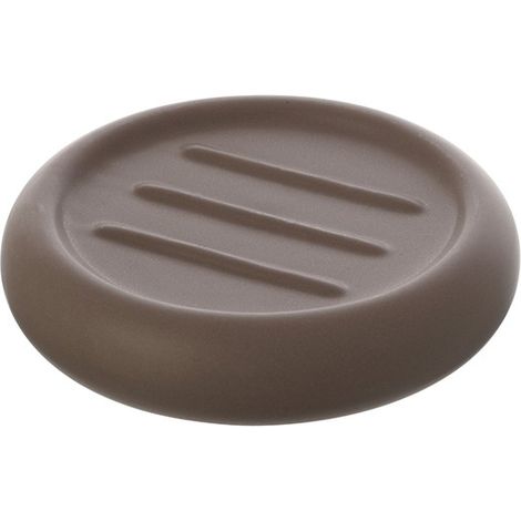 Portasapone Tondo Ceramica Tortora Da Appoggio Arredo Bagno (1/3)
