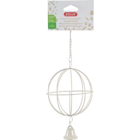 Boule à foin ø 10 cm, a suspendre, couleur beige pour rongeur. - zolux (1/5)