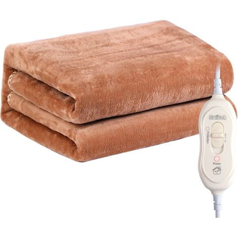 Elektrische Heizdecke, Heizkissen, Warme Decke, Schnelle Erwärmung, Winter-Körperwärmer, Bequemer Matratzenbezug 150 x 80 cm mit 2 Temperaturstufen für Zuhause, von DEBUNS (1/5)