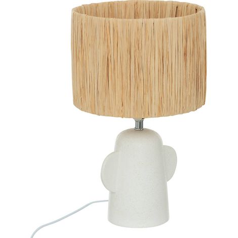 Keramische Tischlampe mit Schirm RAIA, 42 cm