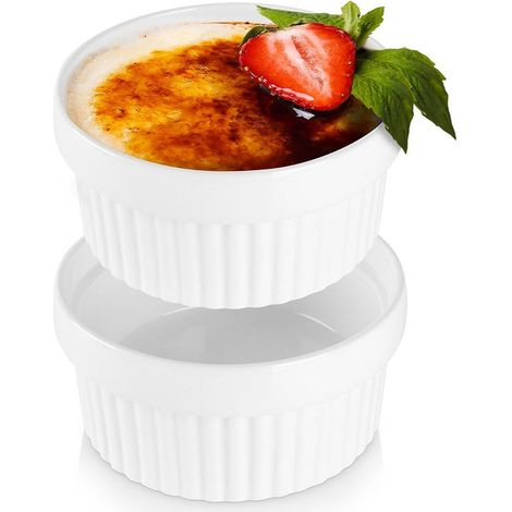 Ciotole da forno in ceramica bianca, 11 cm, 250 ml, 2 pezzi. (1/5)