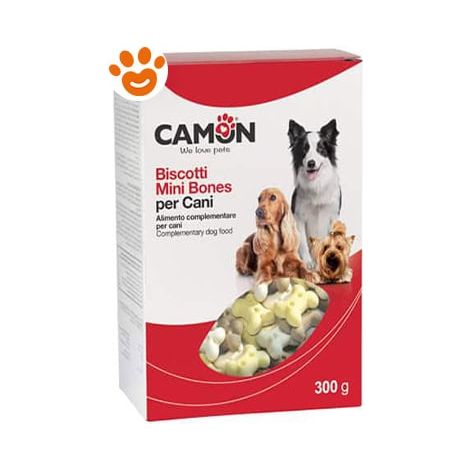 Camon Dog Biscotti Mini Bones - Confezione 300 Gr - Snack