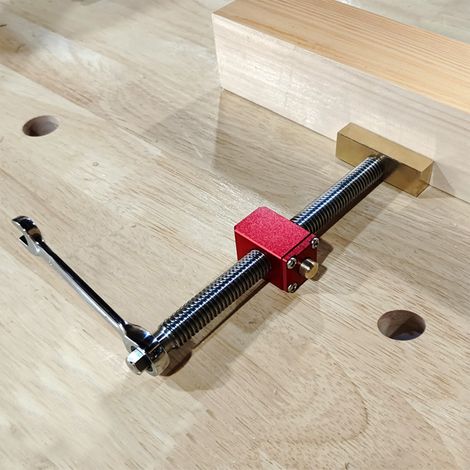 20-mm-Tischschraubstock für die Holzbearbeitung, Anschlagklemme, Anschlag, Anschlagblock, Werkbankbefestigungs- und Verriegelungswerkzeug (1/5)