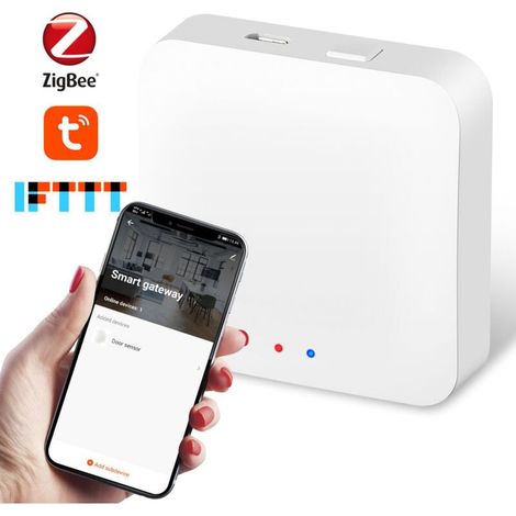 Tuya Gateway, Home Automation Gateway Kompatibel mit Tuya Smart Devices, APP Remote Control Smart Gateway Hub Verbinden Sie bis zu 55 Geräte, (1/4)