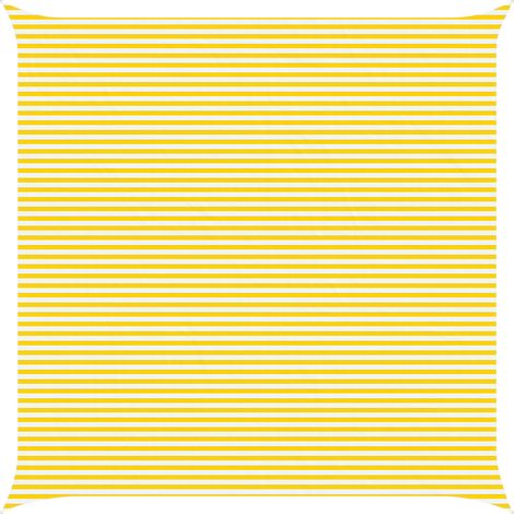 Toldo Vela de Sombra Amarillo y blanco 7 x 7 m vidaXL