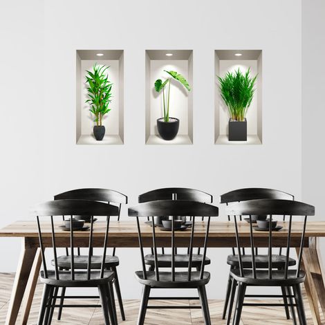 Sticker 3D plantes pour la déco 60 x 90 cm (1/4)