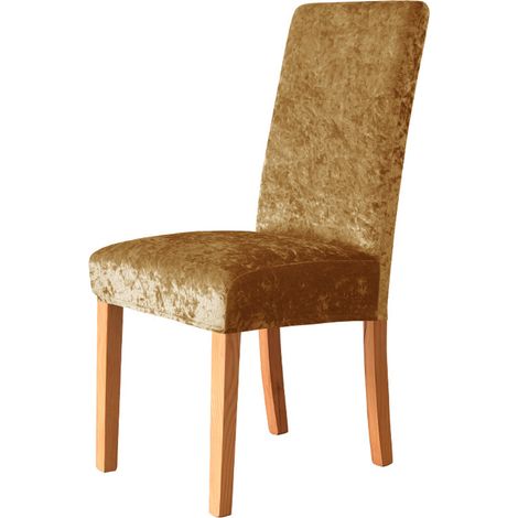 1 Housse de chaise extensible, velours côtelé, dossier mi-haut, tissu élastique, pour maison et hôtel (1/5)