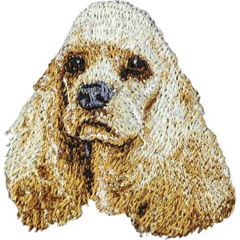 Cocker Spaniel Americano - parche con forma de perro, parche bordado, decoración única para mochila de Art-Dog (1/3)