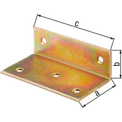 847463 Équerre large, galvanisée Sendzimir, 40 x 25 x 75 mm, Set de 50 pièces (1/2)