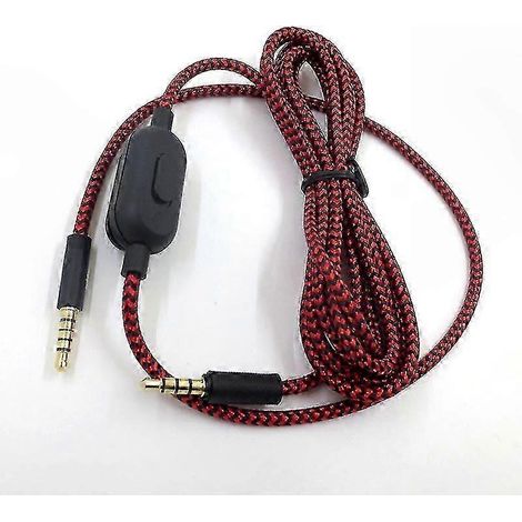 Câble de remplacement de 2 m pour casque de jeu G Pro, G Pro X, G433, G233 avec fonction muet intégrée