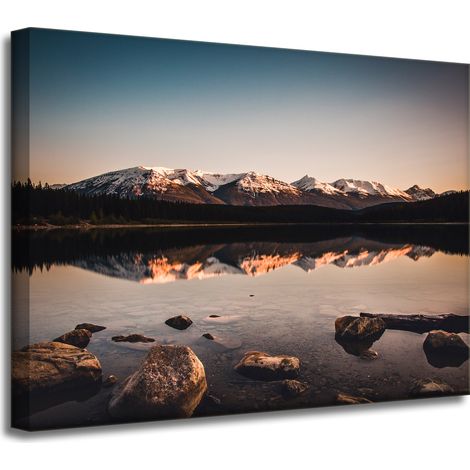 Impression sur toile Paysage naturel Montagnes Étang 40x30