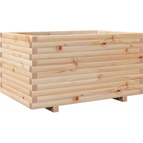 Vassoio per fioriera aiuola rialzata piante fiori terrazza giardino 90 x 60 x 49,5 cm legno di pino massiccio marrone 020038026