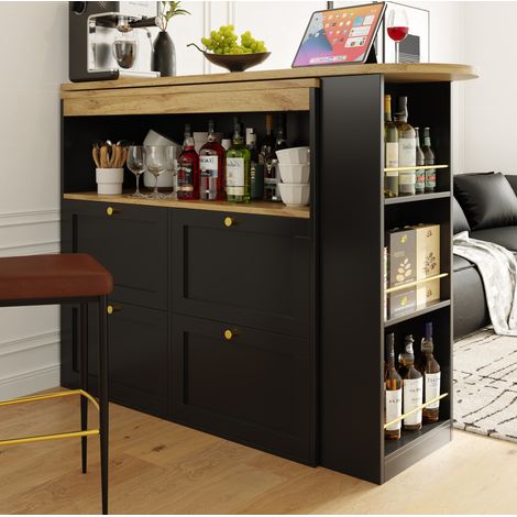 Schrank Aufbewahrungsmöbel Drehbar 105x39x102 MDF OKMYHOME (1/5)