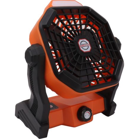 Ventilateur de camping extérieur avec lumière LED, rechargeable par USB, 7800 mAh, silencieux, réglable, portable, avec indicateur de batterie (1/5)