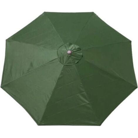 LAN Toile de rechange pour parasol Ulisem - 8 baleines - 3 m - Imperméable - Résistant aux UV - Toile de rechange - Parasol (vert foncé) (1/3)