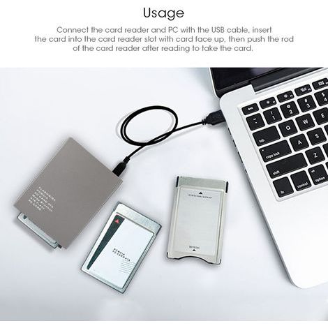 USB 2.0 ATA Flash Memory Card Reader for PC, Plug and Play, Universal Adapter (1/5)