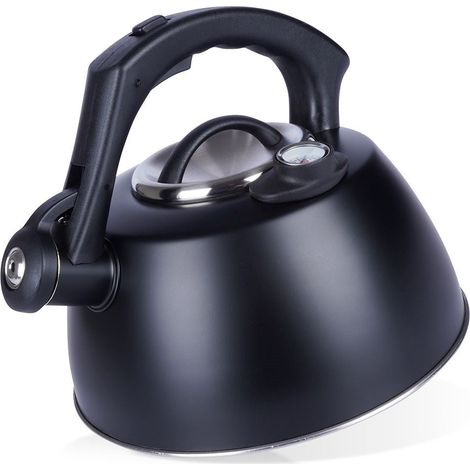 Black Kettle with Automatic Whistle and Thermometer (1/5)