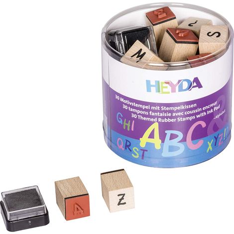 Lot de 30 tampons avec bloc alphabet (1/4)