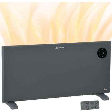 2000W Electric Convector Heater, Quiet Space Heater with LED Display, Grey (1/5)