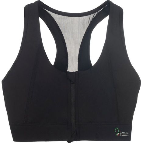 XXL, rosa carne: Reggiseno sportivo Amalfi con inserto in rete traspirant e zip frontale