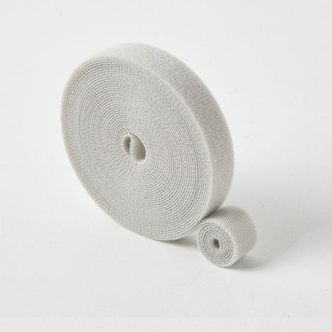 Grey Velcro cable ties, 2 cm x 1 meter, reusable, multifunctional and adjustable (1/5)