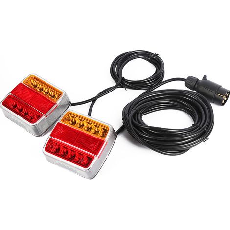 Kit d'éclairage magnétique LED pour remorque Linkitom, câble de 7,3 m avec connecteur à 7 broches, étanche IP68, homologué DOT (1/4)
