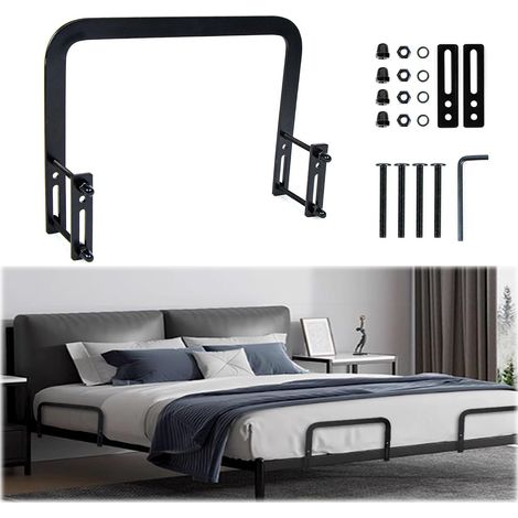 Arrêt Matelas, Cale Matelas Métal, Barre de Retenue Métal Noire, Stabilisation Support pour Panneaux de Lit Tatami, 1 Pièce (1/5)