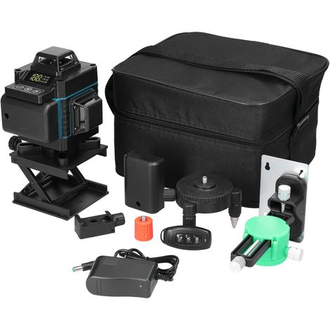 NIVEAU LASER 16 LIGNES VERT, ÉCRAN LCD, AUTONIVELANT 3°, IP54, TÉLÉCOMMANDE, 2 BATTERIES (1/5)