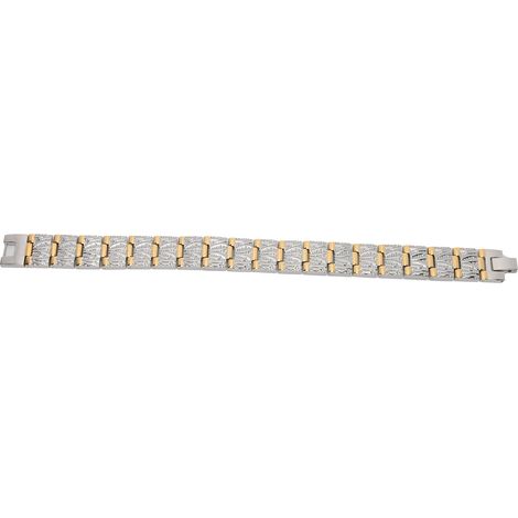 Bracelet homme magnétique en acier inoxydable, chaîne de poignet élégante, bijou antidouleur pour poignet, mode doré (1/5)