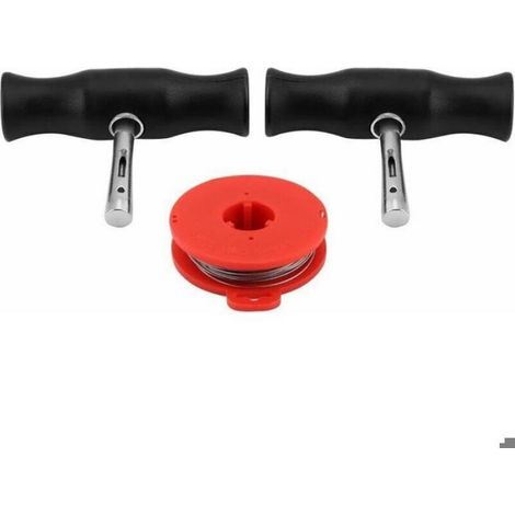 Kit Depose Pare-Brise - Fil De Coupe Verre 4,5 M - Poignees T Acier Inoxydable - Pour Reparation Automobile - 1 Unite (1/4)