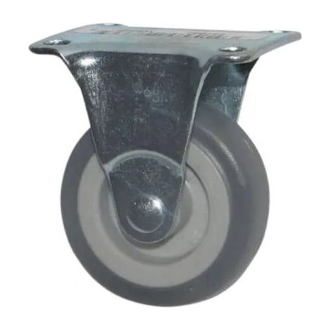 Roulette MINIROL platine 54X38mm fixe entraxe 42X27mm Diamètre 42mm H54mm grise