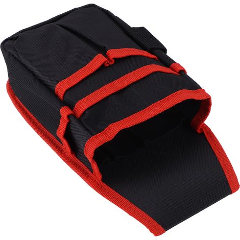 Sacoche de ceinture pour électricien en toile Oxford résistante, idéale pour techniciens et travaux de maintenance - Rouge (1/5)