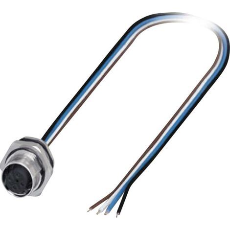 Connecteur femelle encastrable pour capteurs/actionneurs Contenu: 1 pc(s) Phoenix Contact SACC-DSI-M12FS-4CON-M16/0,5 1 (1/4)