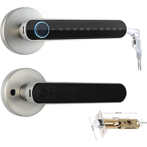 Serrure de porte intelligente Tuya biométrique empreinte digitale serrure de porte intelligente mot de passe serrure électronique numérique sans clé entrée porte boutons serrure for chambre maison ( C (1/5)